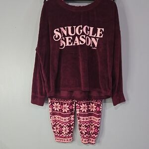 Sold!!!! Justice Red and Pink Pajama Set Snuggle Season